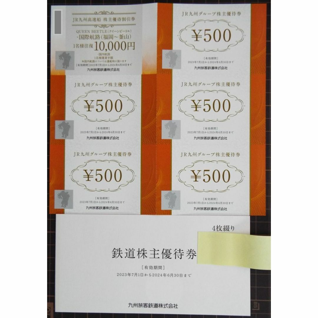 jr九州株主優待券 鉄道株主優待券(１日乗車券) 4枚綴り と その他割引 ...