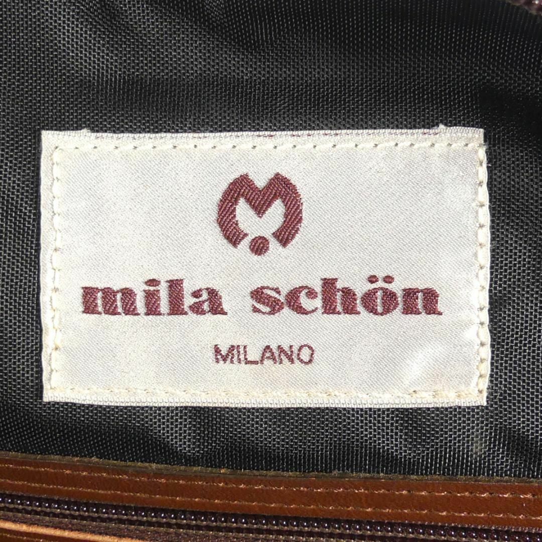 mila schon - ボストンバッグ 旅行 レザー 本革 茶 ミラショーン NS103