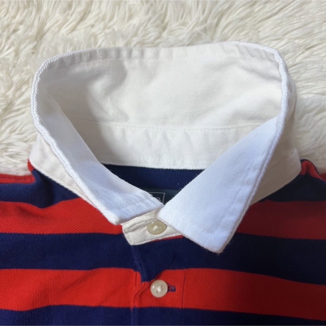 POLO RALPH LAUREN(ポロラルフローレン)の【SALE】ポロラルフローレン　美品　ポロシャツ　M ネイビー　レッド　キッズ レディースのトップス(ポロシャツ)の商品写真