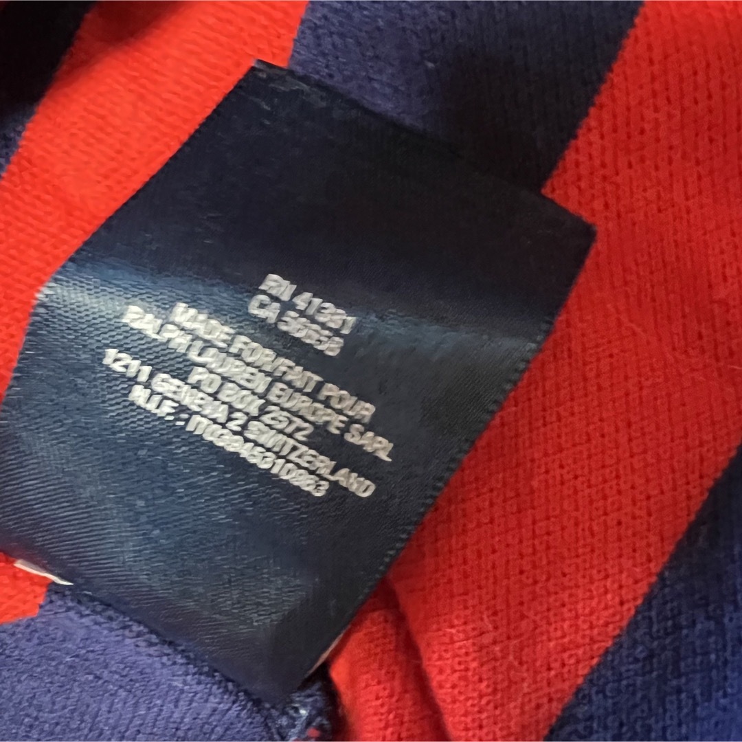 POLO RALPH LAUREN(ポロラルフローレン)の【SALE】ポロラルフローレン　美品　ポロシャツ　M ネイビー　レッド　キッズ レディースのトップス(ポロシャツ)の商品写真