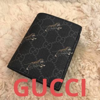 Gucci - GUCCI GGスプリーム 二つ折り財布 タイガー コンパクト 虎の