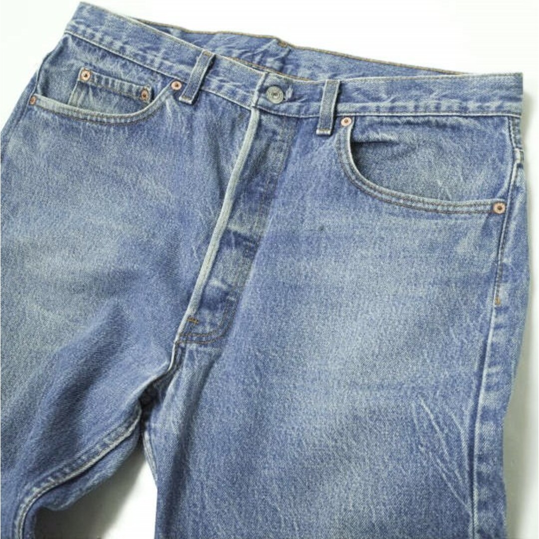 Levi's(リーバイス)のLevi's リーバイス アメリカ製 90s 1991年製 501XX 5ポケットデニムパンツ 501-0000 W38 インディゴ USA製 ボタンフライ ジーンズ カットオフ ヴィンテージ ボタン裏546 ボトムス【中古】【Levi's】 メンズのパンツ(デニム/ジーンズ)の商品写真