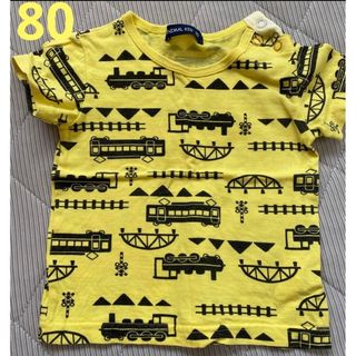 電車 Tシャツ　子ども服　子供服　子ども　キッズ　鉄道　トレイン　80 夏(Ｔシャツ)