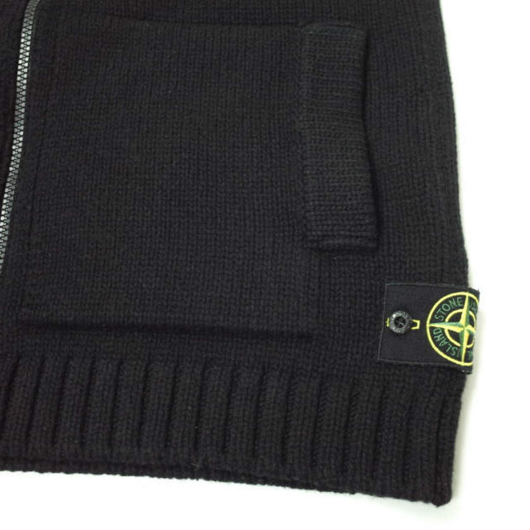 STONE ISLAND(ストーンアイランド)のSTONE ISLAND ストーンアイランド イタリア製 ジップアップニットベスト 7715535A3 L BLACK ジレ ウール トップス【中古】【STONE ISLAND】 メンズのトップス(ベスト)の商品写真