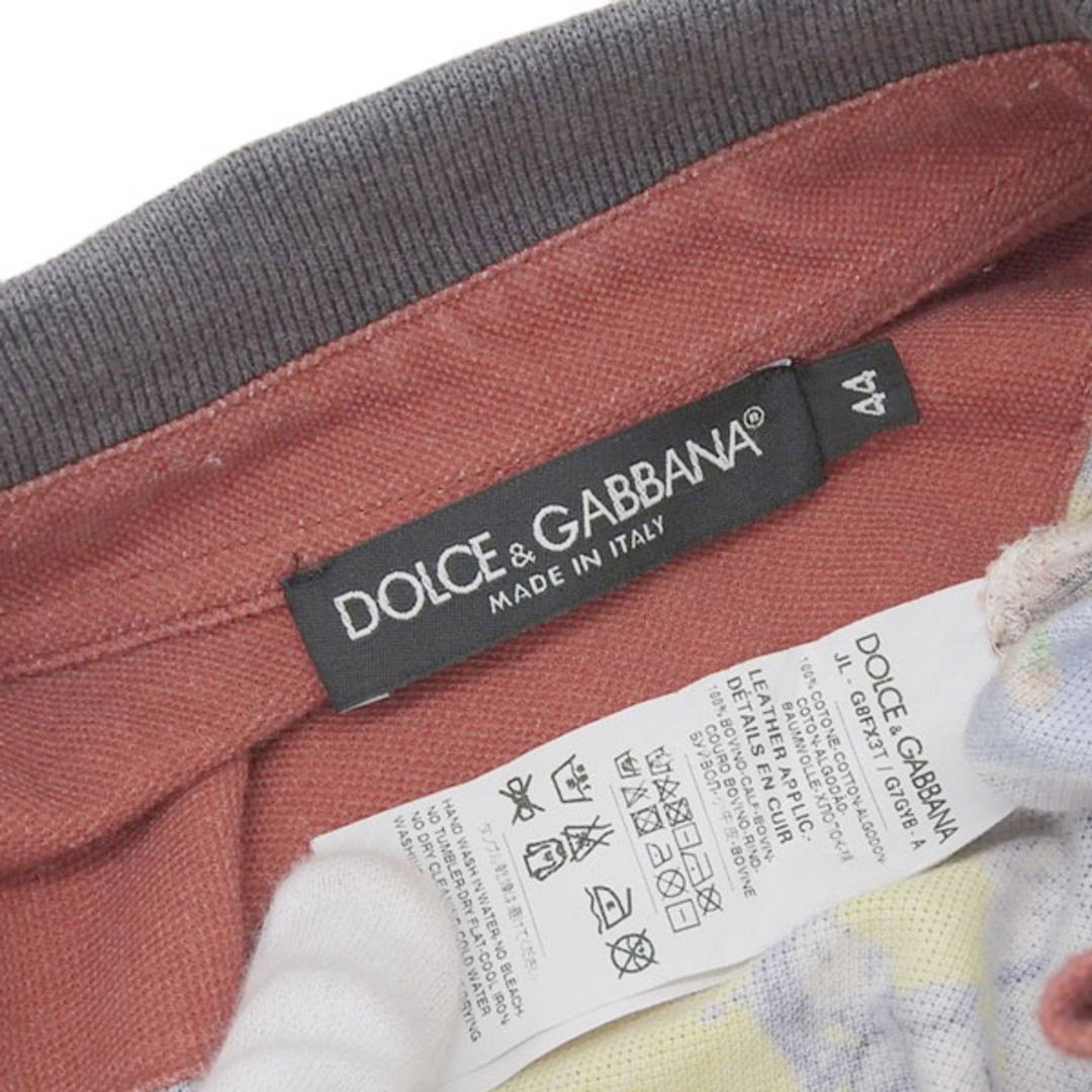 DOLCE&GABBANA(ドルチェアンドガッバーナ)の美品 ドルチェ&ガッパーナ Dolce&Gabbana 半袖ポロシャツ コットン マルチカラー size44 Y01133 レディースのトップス(シャツ/ブラウス(半袖/袖なし))の商品写真