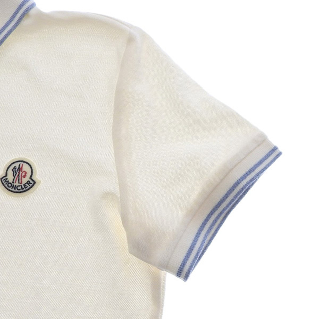 美品 モンクレール Moncler 半袖 ロゴ ポロシャツ レディース オフホワイト sizeS Y01226