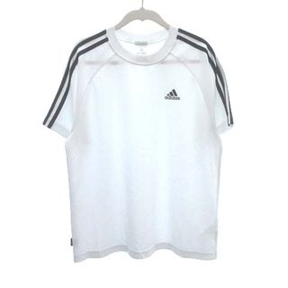 アディダス(adidas)のアディダス スポーツウェア Tシャツ 半袖 メッシュ ライン M 白 ■MO(その他)