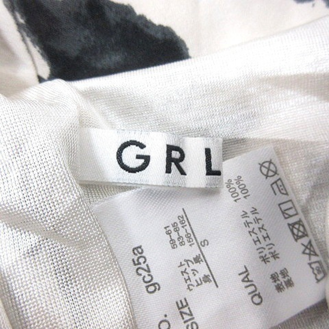 GRL(グレイル)のグレイル GRL フレアスカート ロング 総柄 S 白 アイボリー ■MO レディースのスカート(ロングスカート)の商品写真
