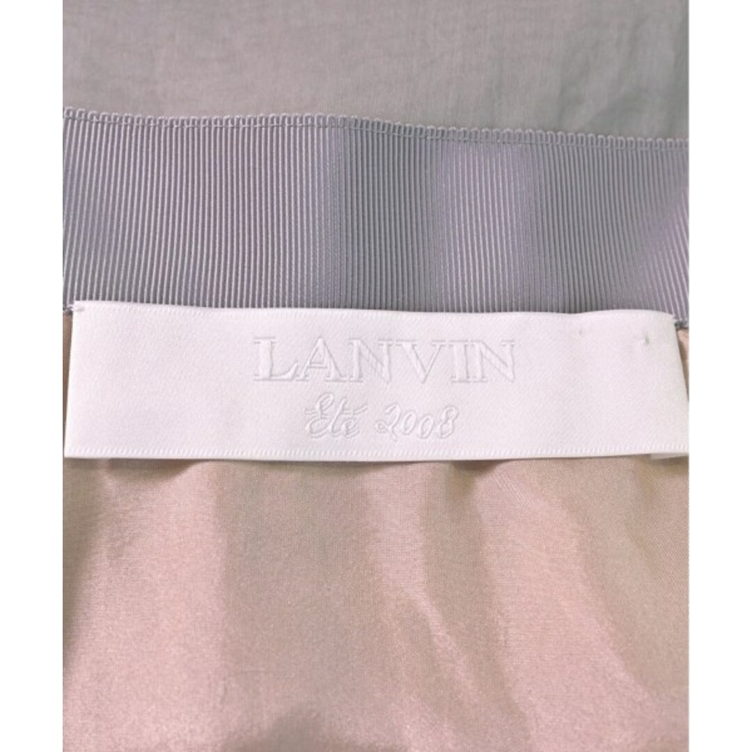 LANVIN ランバン ひざ丈スカート 38(S位) 緑系(グレーがかってます)