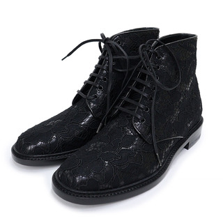 サンローラン(Saint Laurent)のサンローランパリ コンバットブーツ 35 1/2 22.5cm レザー レース  ブラック 靴 黒 416360  SAINT LAURENT PARIS（未使用　展示品）(ブーツ)
