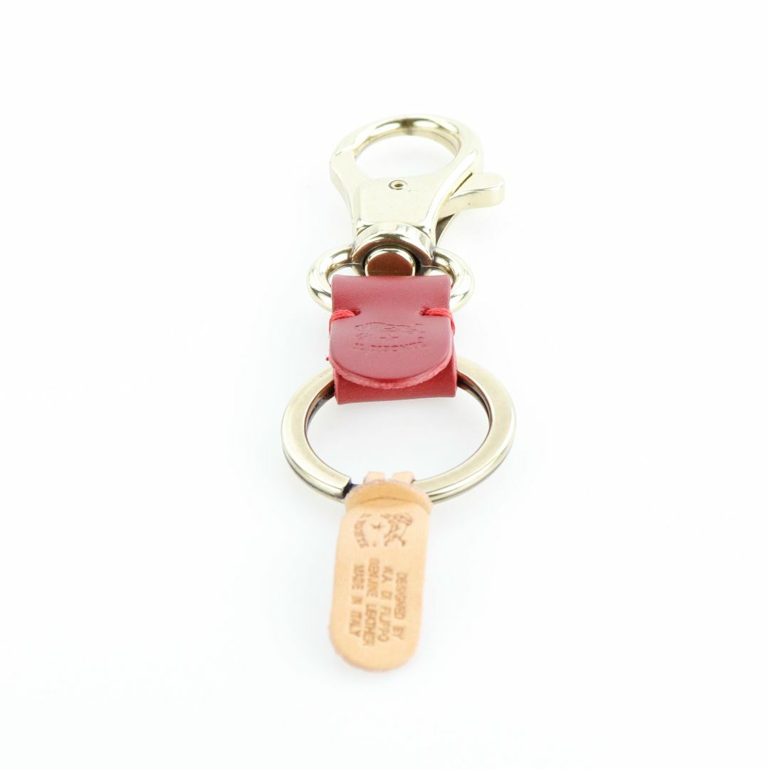イルビゾンテ キーリング レッド レザー 本革 キーホルダー アクセサリー 赤色 5