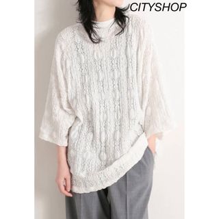 シティショップ(CITYSHOP)のCITYSHOP LACE T-SHIRT ホワイト(Tシャツ(半袖/袖なし))