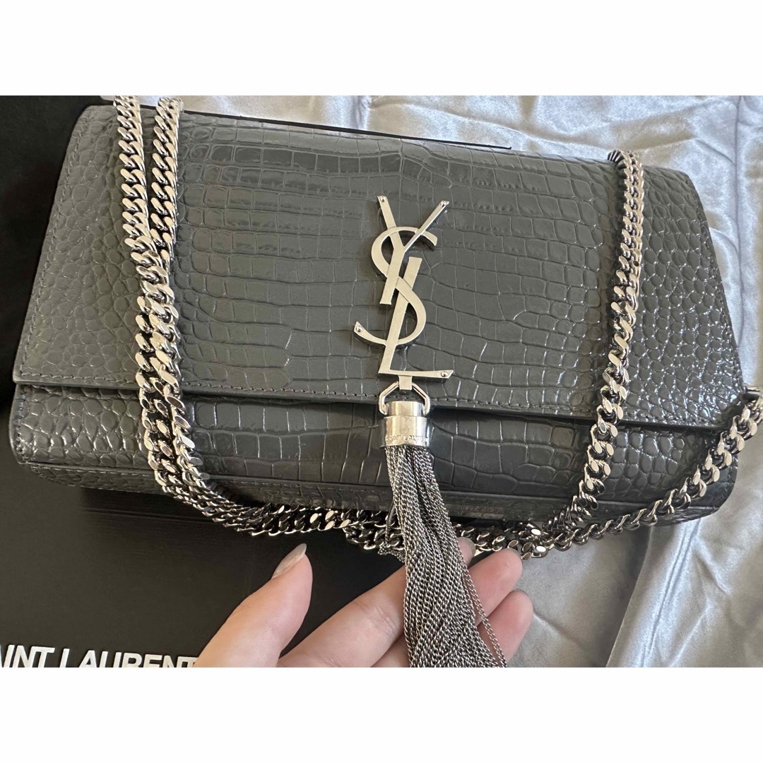 SAINTLAURENT*クロコ レザーチェーン ショルダーバッグ sunset - バッグ SAINTLAURENT*クロコ レザーチェーン ショルダーバッグ sunset - バッグ