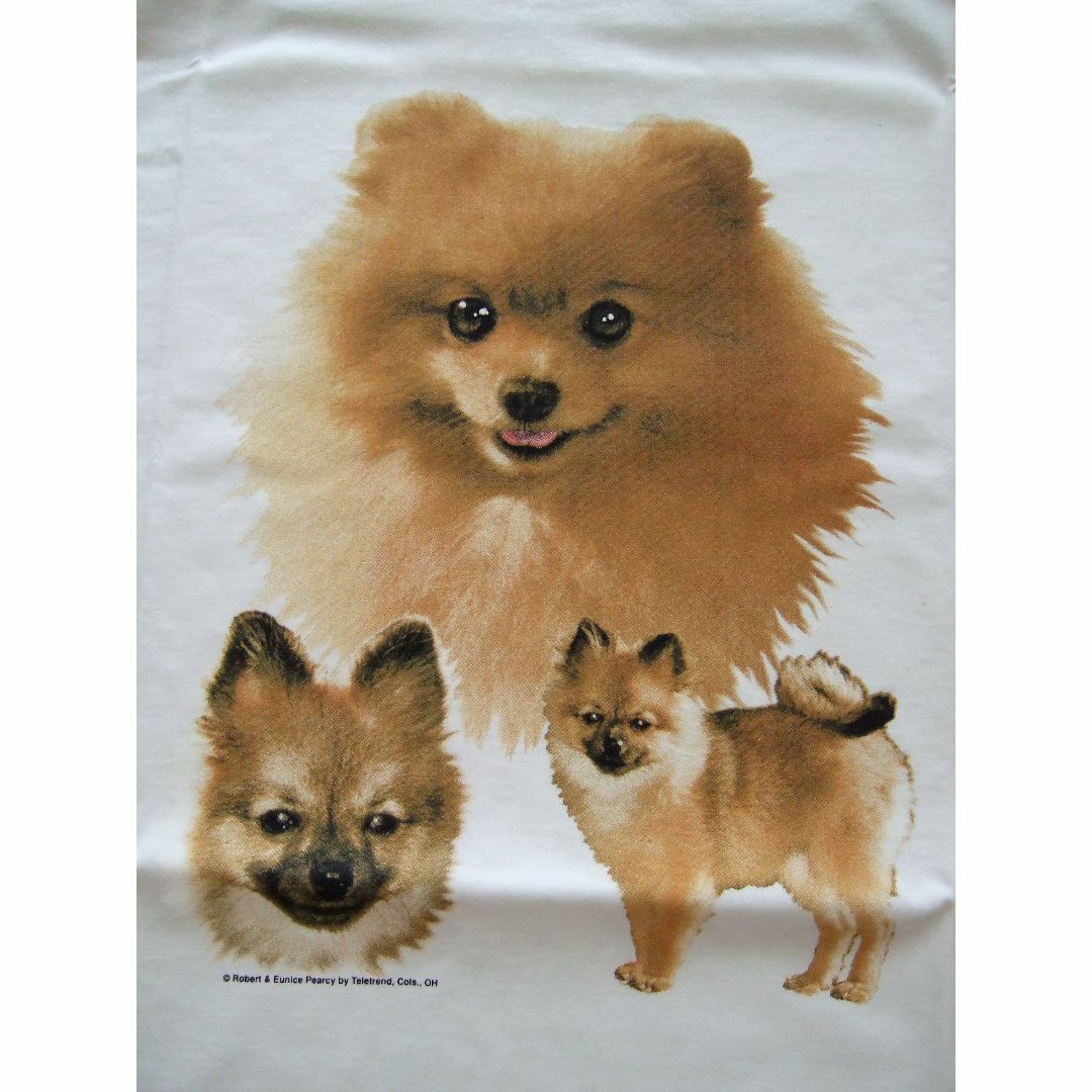 USA製 デッドストック ポメラニアン Tシャツ L アニマル 犬 ペット 愛犬