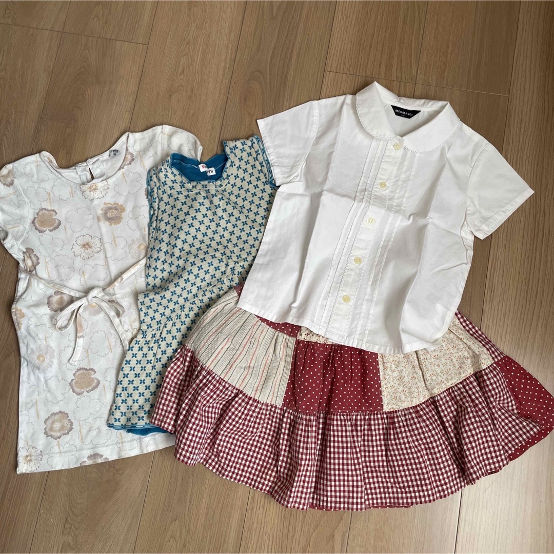 子供服　半袖　110 まとめ売り　4枚 キッズ/ベビー/マタニティのキッズ服女の子用(90cm~)(Tシャツ/カットソー)の商品写真