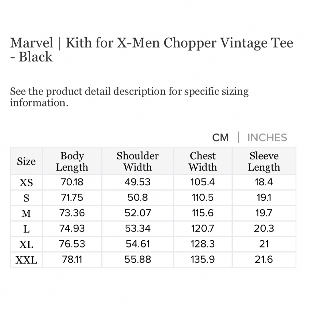 KITH - Kith Marvel X-Men Chopper Vintage Tee XLの通販 by でぶ ...