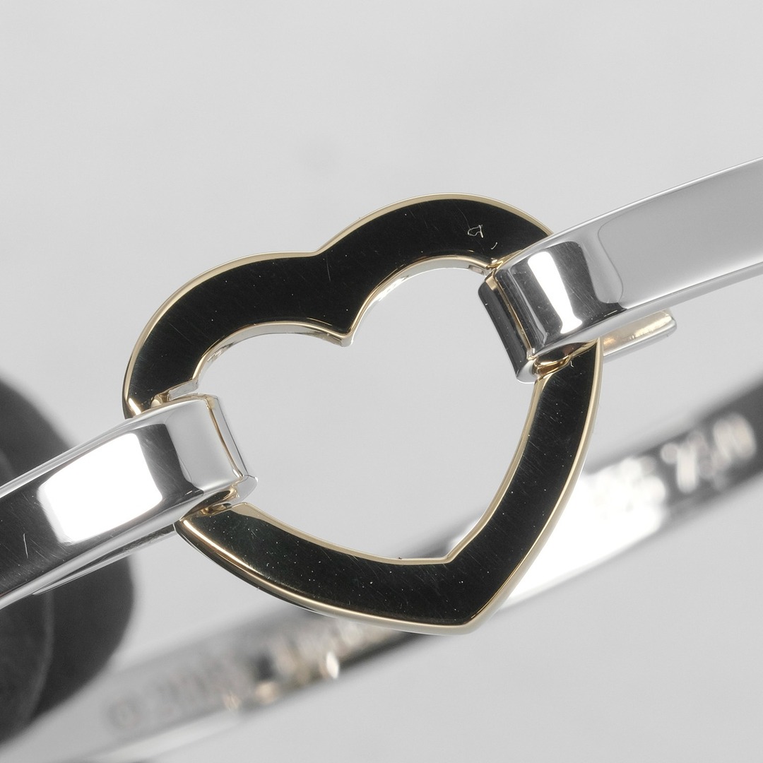 【TIFFANY&Co.】ティファニー ハート コンビ バングル シルバー925×K18ゴールド レディース ブレスレット