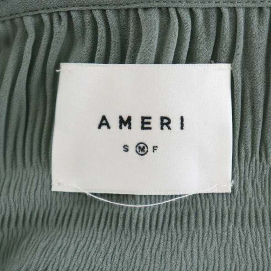 Ameri VINTAGE(アメリヴィンテージ)のアメリヴィンテージ 20SS SHIRRING PLEATS DRESS M 緑 レディースのワンピース(ロングワンピース/マキシワンピース)の商品写真