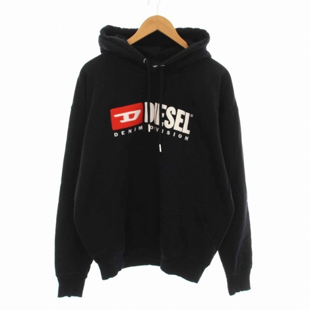 DIESEL - DIESEL パーカー スウェット プルオーバー ロゴ 長袖 S 黒