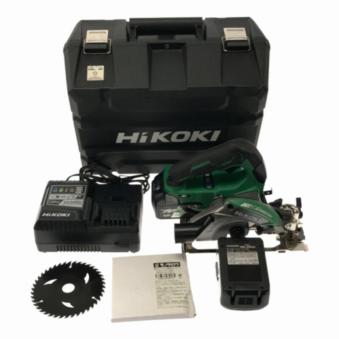 工具☆美品☆ HIKOKI 36V 125mm コードレスリフォーム用丸のこC3605DB バッテリー2個(BSL36A18)充電器+ケース Bluetooth付き 75429