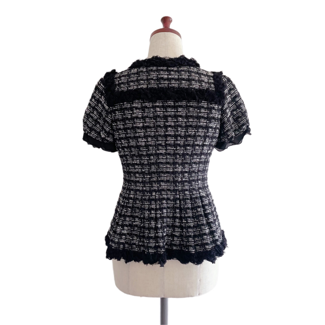COTOO - 新品 COTOO コトゥー ツイードノーカラージャケット 半袖