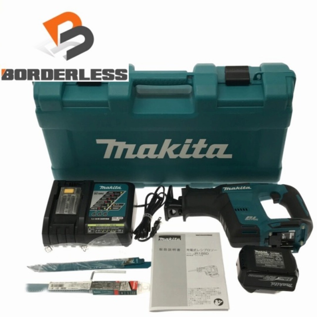 ☆品☆makita マキタ 18V 充電式レシプロソー JR188D バッテリー1個(18V 6.0Ah) 充電器 ケース付き セーバーソー/セーバソー 69175