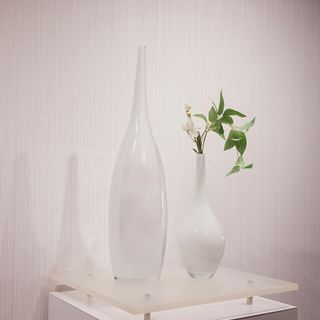 フラワーベース/花瓶/2個セット/造花付き/ガラス/オブジェの通販 by