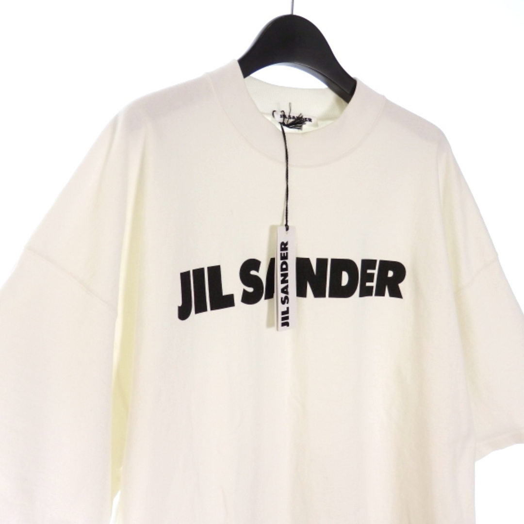 ジルサンダー ロゴプリント ボトルネック オーバーサイズTシャツ L ホワイト 2