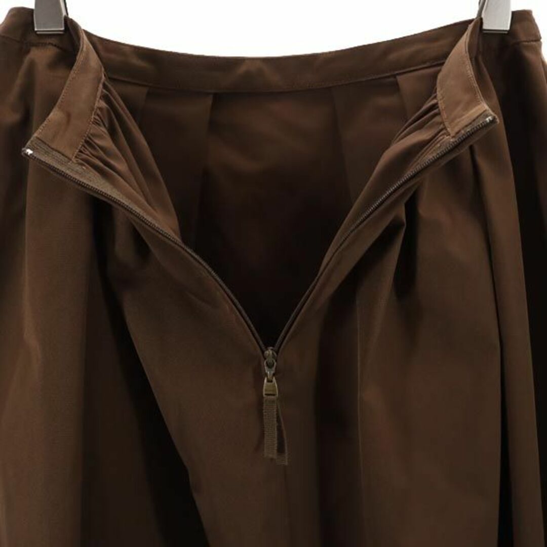 フォクシー ニューヨーク 日本製 膝丈 スカート 40 ブラウン系 FOXEY NEWYORK レディース   【230729】 メール便可