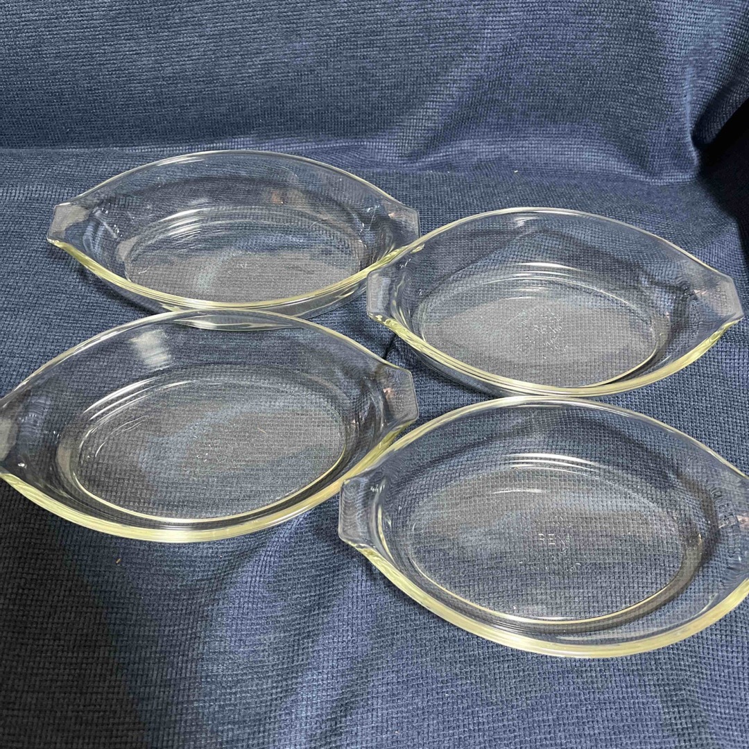耐熱ガラス食器　 パイレックス　グラタン皿　4枚