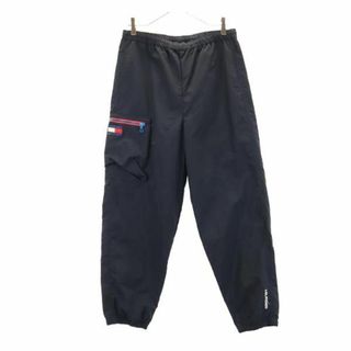 トミーヒルフィガー(TOMMY HILFIGER)のトミーヒルフィガー 90s オールド フラッグ パンツ S 黒 TOMMY HILFIGER ウエストゴム メンズ 【中古】  【230729】(ワークパンツ/カーゴパンツ)