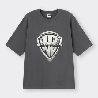 ジーユー(GU)の新品未使用　ワーナー　100周年ロゴ　グラフィックＴシャツ ＧＵ  グレー　Ｍ(Tシャツ/カットソー(半袖/袖なし))
