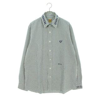 ヒューマンメイド(HUMAN MADE)のヒューマンメイド  23SS  HM25SH007 DETACHABLE COLLAR CHECKED L/S SHIRT ディタッチャブルカラーチェック長袖シャツ メンズ XXL(シャツ)