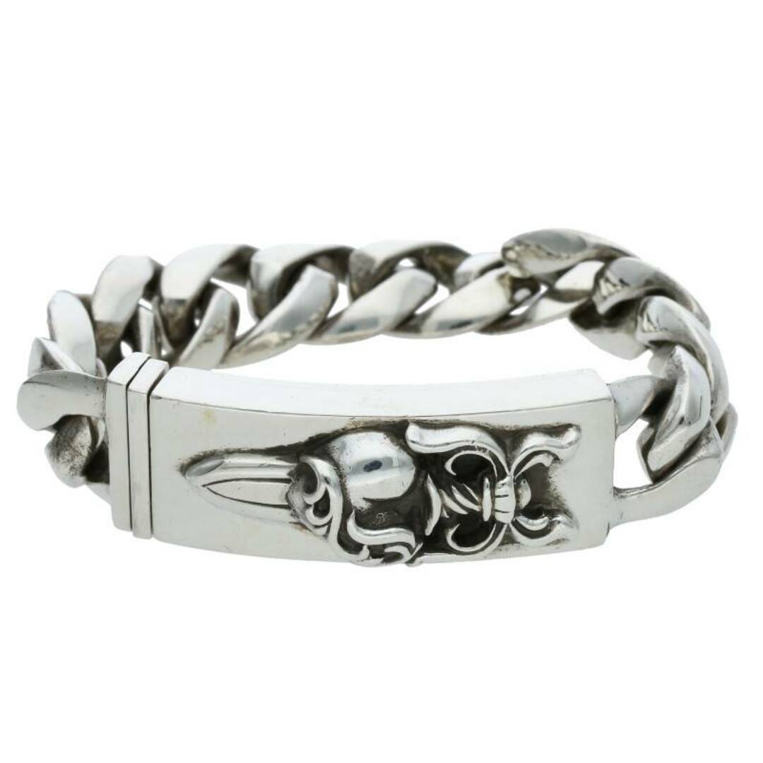 Chrome Hearts(クロムハーツ)のクロムハーツ  ID DGGR HEART/ダガーハートIDクラシックリンク シルバーブレスレット  メンズ 11LINK メンズのアクセサリー(ブレスレット)の商品写真