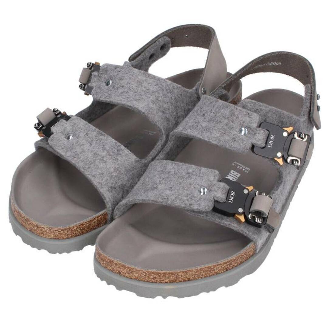 ディオール ×ビルケンシュトック BIRKENSTOCK  22AW  3SA116ZSC80039 ローラーコースターバックルフェルトサンダル  メンズ 39