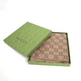 グッチ(Gucci)の【GUCCI】グッチ GG柄 リバーシブルマフラー ブラウン×ベージュ ウール 133483/ok02436ar(マフラー)