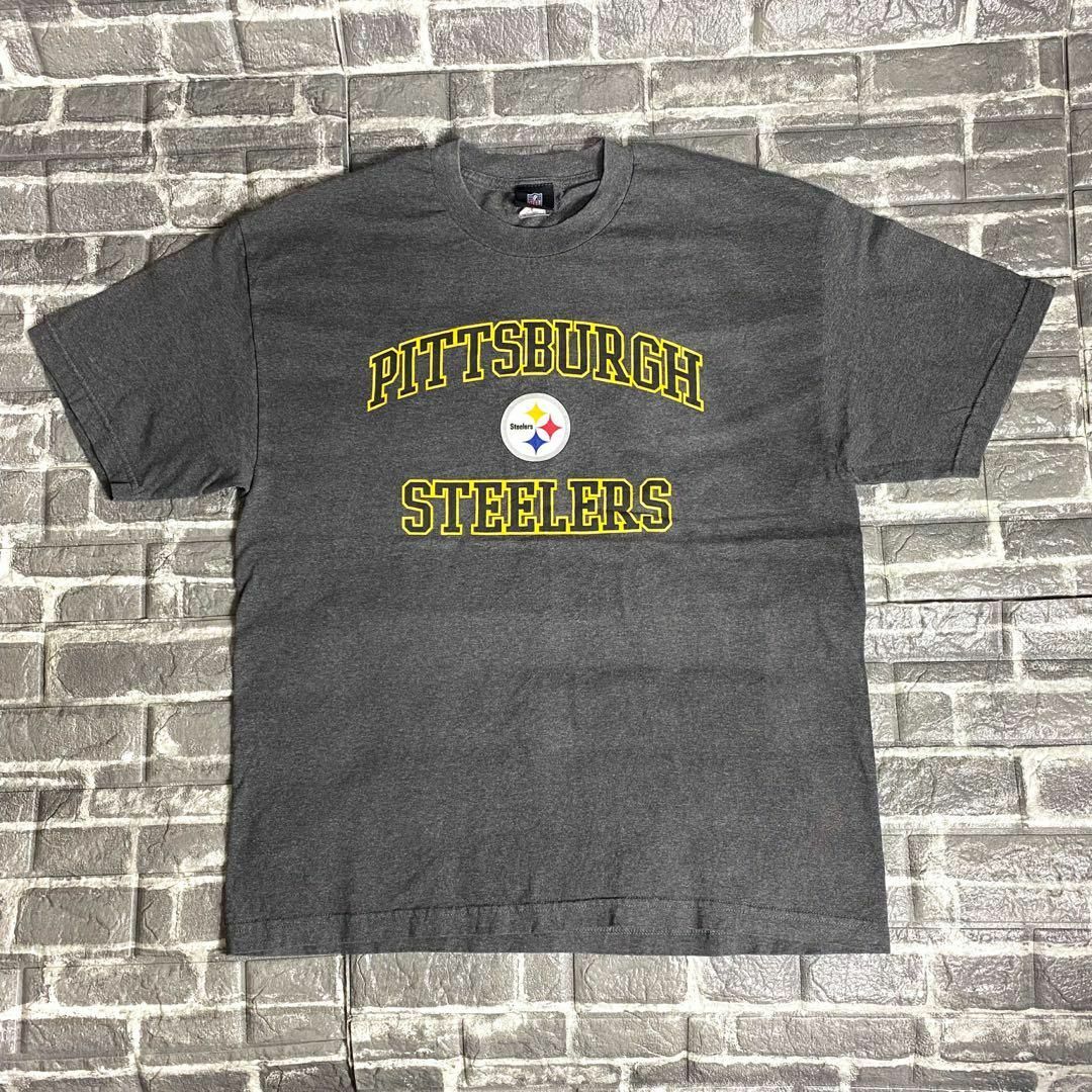 NFL☆Tシャツ  90s ゆるだぼ デカロゴ 希少 スティーラーズ cn8