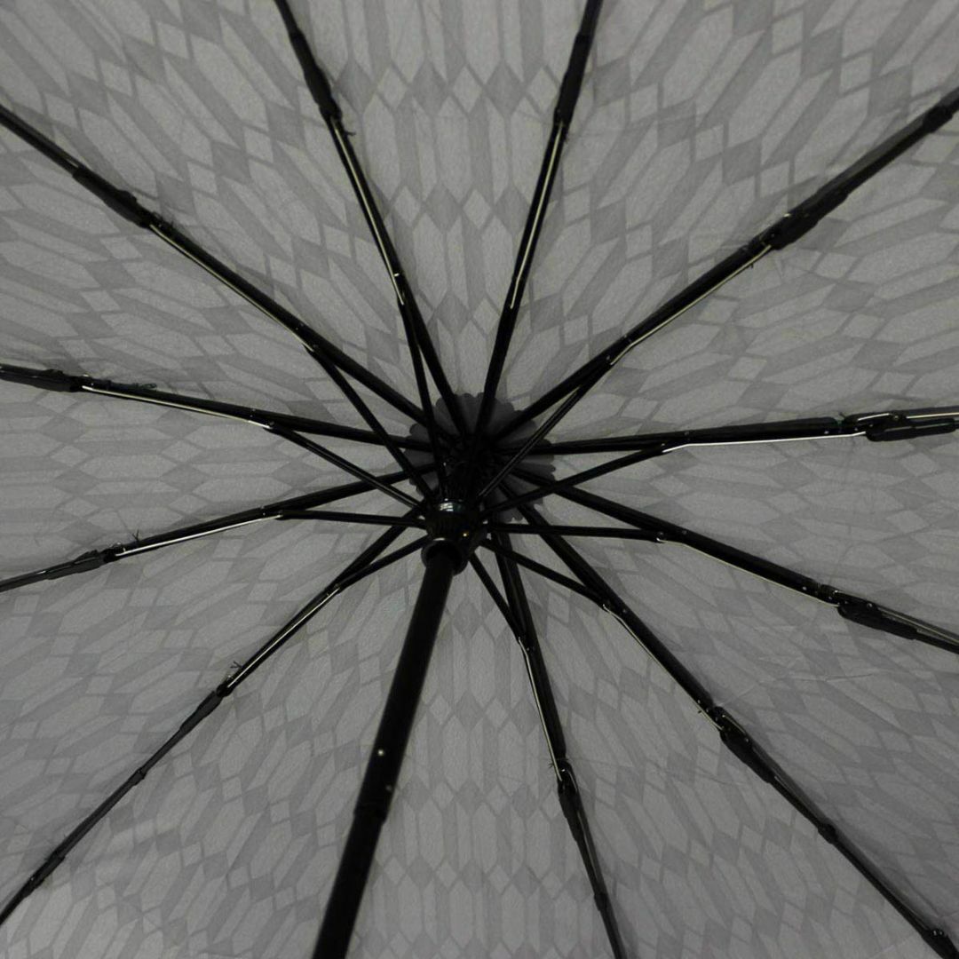 【色:銀×矢羽根】折り畳み傘 メンズ 軽量 大きい 晴雨兼用 12本骨 江戸小紋