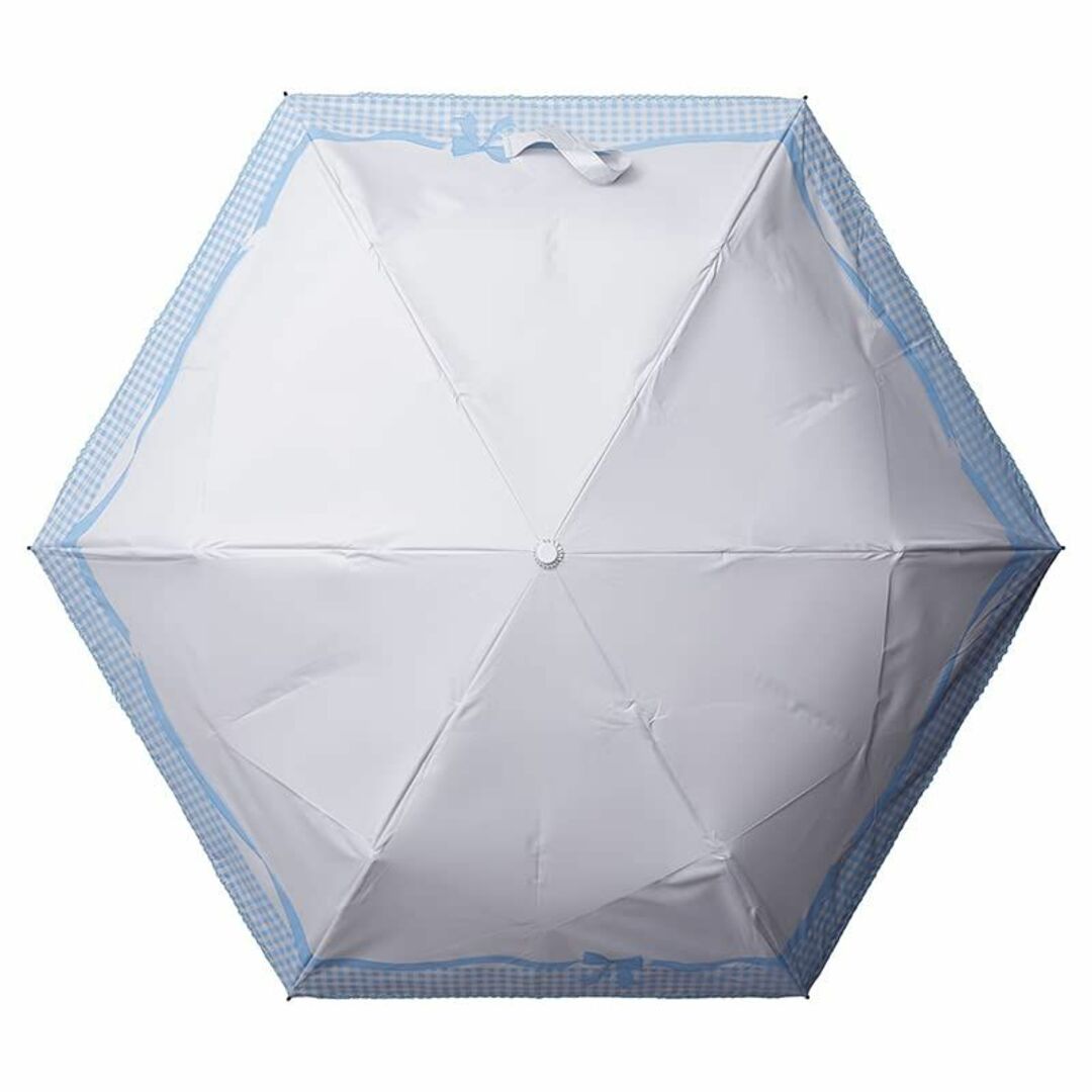 【色:リボンホワイト】3秒のurawaza(ウラワザ) 晴雨兼用 折りたたみ傘 2
