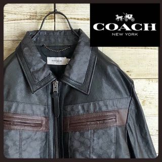 COACH・メンズ★レザー フーディー ジャケット