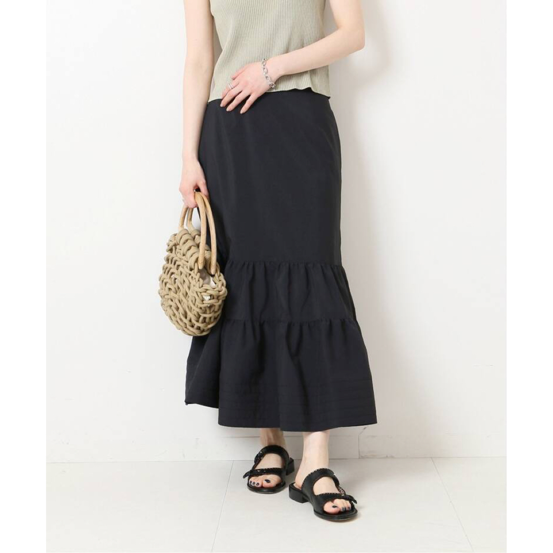IENA(イエナ)のIENAタイプライターティアードスカート レディースのスカート(ロングスカート)の商品写真