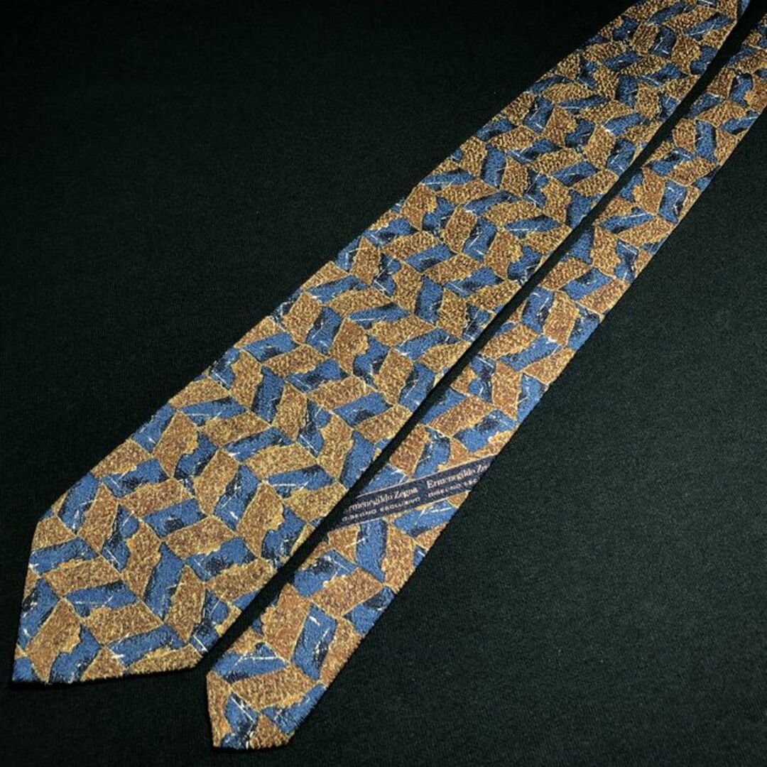 Ermenegildo Zegna - エルメネジルドゼニア スクエアパターン ネイビー