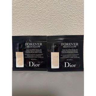 ディオール(Dior)のDiorスキンフォーエヴァーフルイドグロウ サンプル2個(ファンデーション)