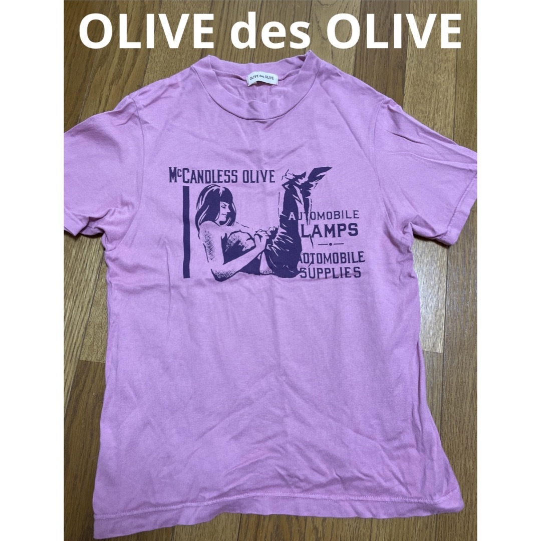 OLIVEdesOLIVE - オリーブデオリーブ Tシャツ くすみピンク 古着 90