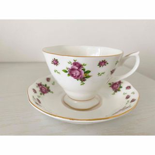 ロイヤルアルバート(ROYAL ALBERT)のロイヤル・アルバート  ニューカントリーローズ（ホワイト）  カップ＆ソーサー(食器)