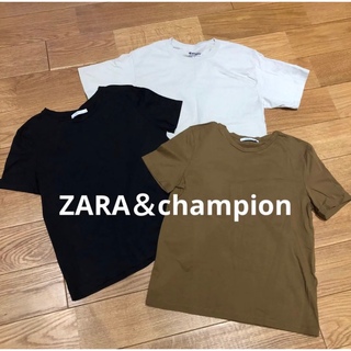 ザラ(ZARA)のZARA＆championのTシャツ３枚セット(Tシャツ(半袖/袖なし))
