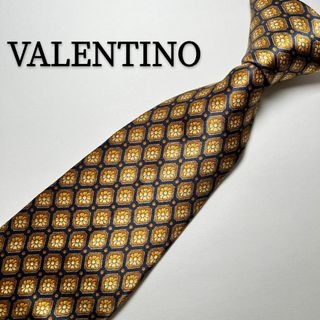 ヴァレンティノ(VALENTINO)のバレンティノ VALENTINO ネクタイ シルク ゴールド 総柄 高貴 絹(ネクタイ)