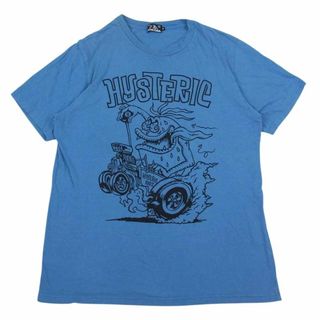 ヒステリックグラマー(HYSTERIC GLAMOUR)のHYSTERIC GLAMOUR ヒステリックグラマー 02181CT08 STBM RACKING Print T-shirt 8ボール プリント 半袖 Tシャツ ブルー系 M【中古】(シャツ)