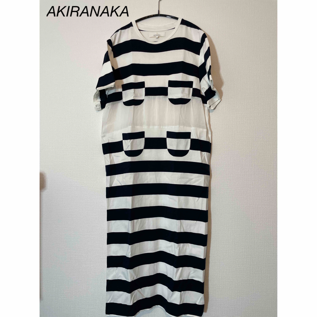 AKIRANAKA(アキラナカ)のAKIRANAKA アキラナカ rut stripe tee dress レディースのワンピース(ロングワンピース/マキシワンピース)の商品写真