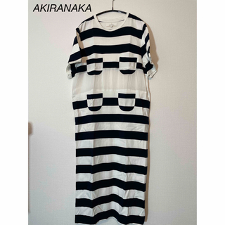 アキラナカ(AKIRANAKA)のAKIRANAKA アキラナカ rut stripe tee dress(ロングワンピース/マキシワンピース)